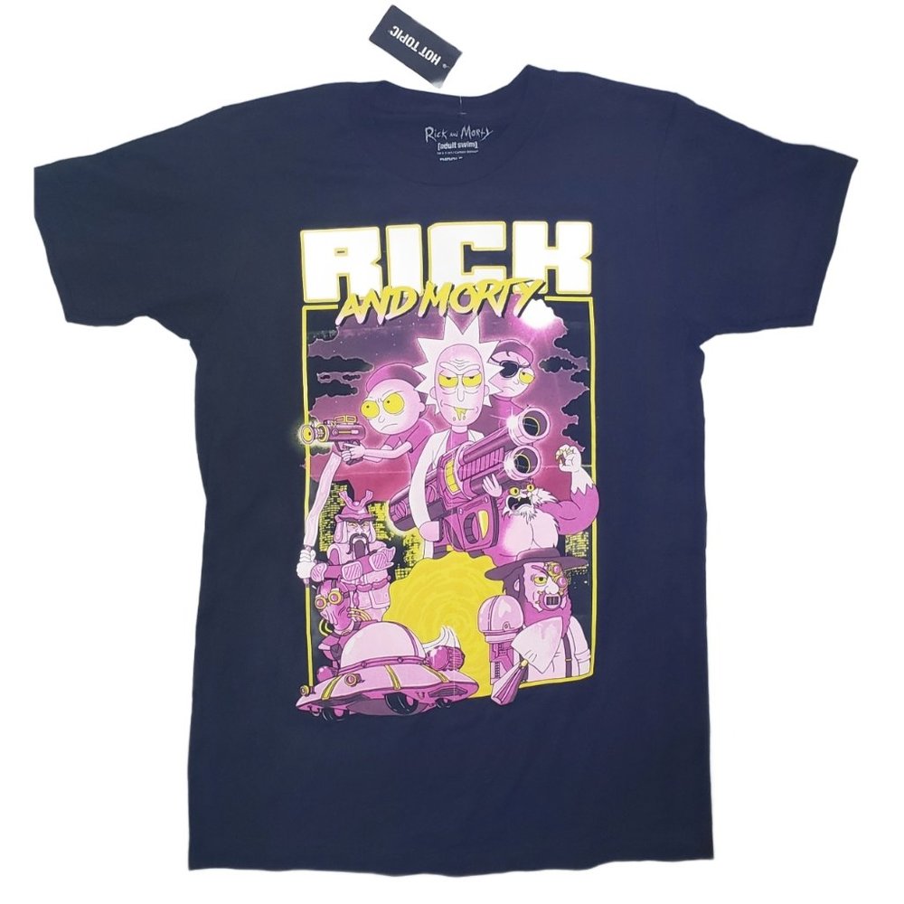 Rick and Morty Grapic Tee shirt Tshirt Cartoon Network Adult Swim Hot Topic